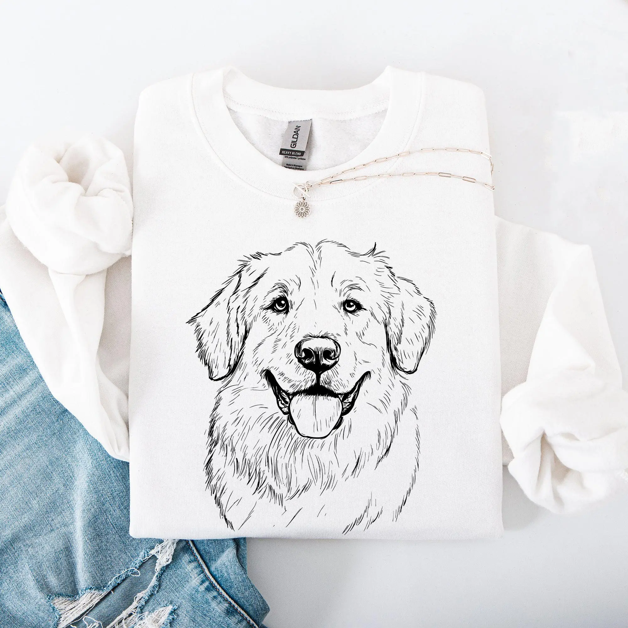 Great Pyrenees, Pet, Dog Breed Sweatshirt, Crew Neck, Women's, Crewneck