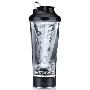 Black Premium 24 Oz Electric Protein Mixer Bottle - Portable Shaker Cup for Smooth Blends on the Go