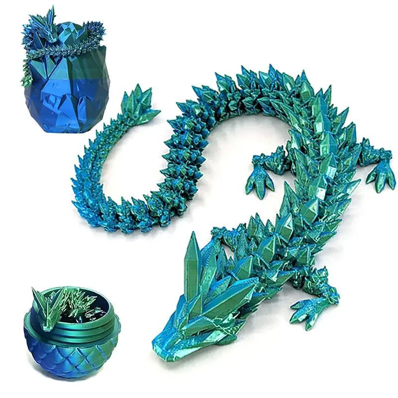 3 Printed Dragon  3D Egg set ,red, orange, purple