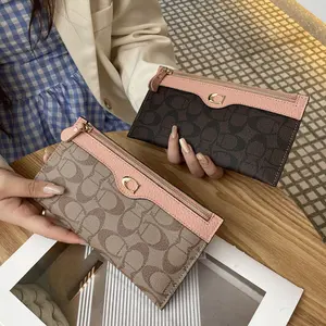 Women’s Floral Long Wallet, Slim PU Leather Card Holder with Large Capacity Multi-Card Slots, Fashion Clutch Wallet