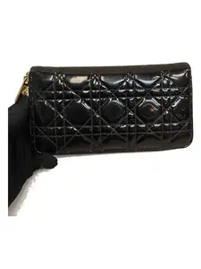 Pre-owned Dior Patent leather Top Handle Bags Lady wallet Black Very Good S014260420009