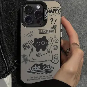 Cute Cat Pattern Phone Case, Anti-drop Phone Protective Cover, Phone Accessory Compatible with iPhone, Decorative Smartphone Protector, Casing