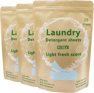 3PK TOTAL 84 sheets/ Laundry Detergent Sheets, Fresh Scent，Laundry Sheets for Traveling，Liquidless Laundry Sheets