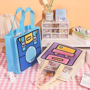 Dopamine non-woven fabric tote bag, cute for kids, stylish and attractive storage bag.