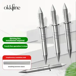 Double-Head Skirting Thread Seamless Nail, Skirting Line Without Marks Nail, Invisible Security Screws Equipped with Nail Specific Sleeve Tool General Maintenance Home Baseboards