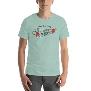Pineapple Express Unisex T-shirt - 2 Sided Print Cotton Fabric for Men and Women - Cannabis Themed 420 Weed Apparel