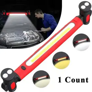 5000mah Rechargeable LED Work Light, Magnetic Base with Rotating Stand and Hook, Emergency Lighting for Workshop Inspection