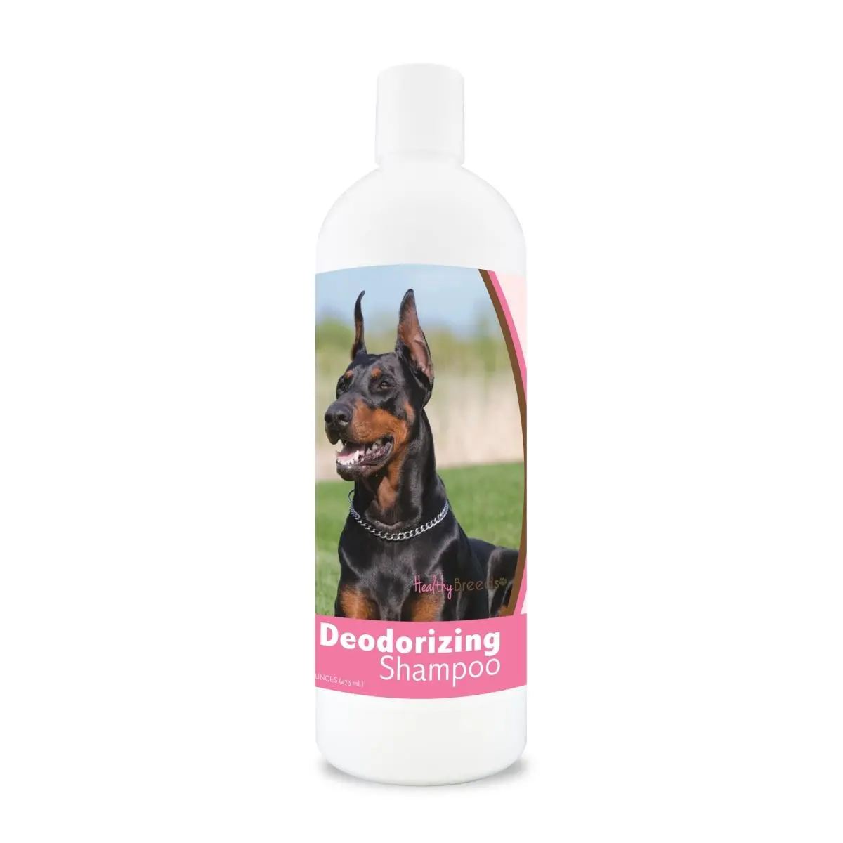 Healthy Breeds Doberman Pinscher Sweet Pea Deodorizing Shampoo - 16 oz, Soap-Free, Gentle Cleanse, Essential Fatty Acids, Natural Moisturizing Factors, Proteins, Soft Coat, Animal Safe Shampoos for Up to 14 lbs Dogs, UPC 840235106371