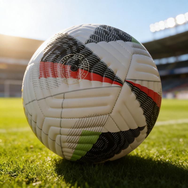 Size 5 Soccer Ball Football Durable PU Leather Set Machine Stitched for Training & Entertainment Perfect Gift for Boys Men