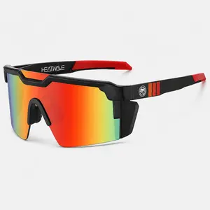 Z87+ Safety Glasses Sunglasses for Men Women, Futuristic Wraparound Shield Sport Eyewear with UV400 Lens, Lightweight Outdoor Shades for Fishing Golf Driving Cycling Travel Beach Running and Y2K Street Style