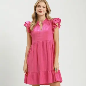 Women’s Ruffle Sleeve Babydoll Dress