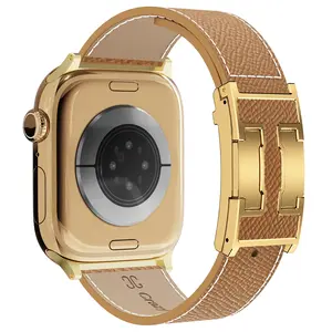 CrazyGrass Women's Fashion Watch Band leather Watch Band Compatible with Smartwatch Series 1-10 (38-49mm) Smartwatch Accessories Smart Watch Strap Wrist Straps [WATCH NOT INCLUDED] Stylish Wearable Accessory