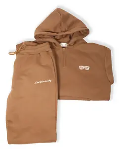 Women's Family Matching Sweatsuit Set Comfort Hoodie - Brown - Womenswear, Clothing