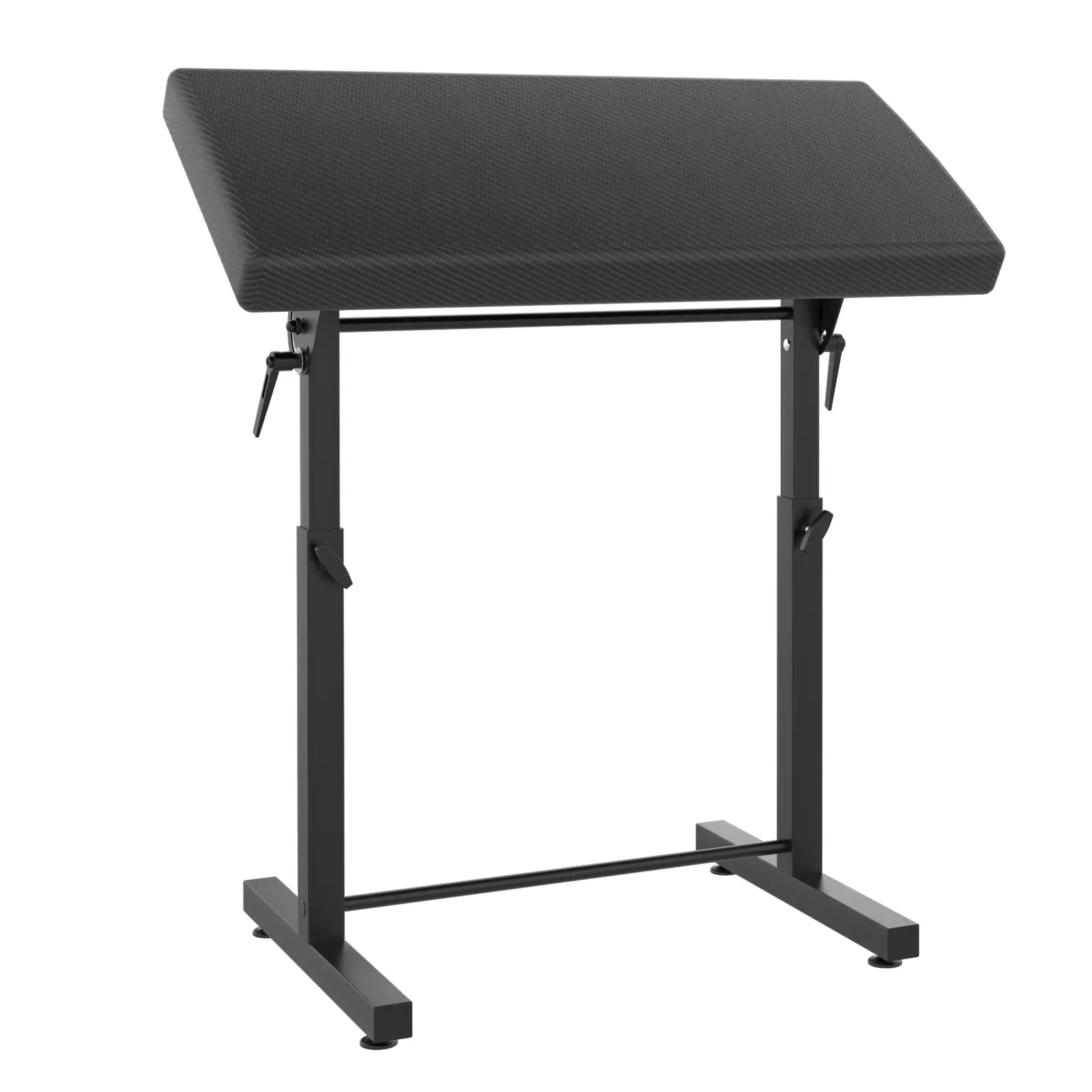 Joxpring Sturdy Carbon Metal Tattoo & Nail Art Armrest Stand, Non-Slip 27.5"x12.6" Soft Sponge Pad with Waterproof Velcro Removable PU Leather Cover, 26-38in Height Adjustable, 180° Angle Adjustable, Durable All-Metal Structure Salon Commercial Furniture,