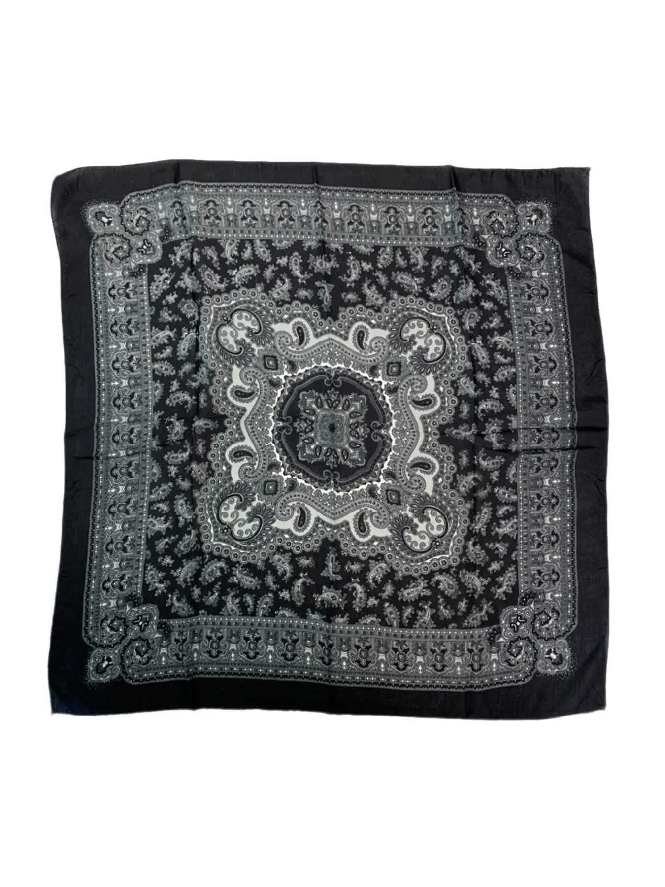 New retro cashew 70cm bandana, stylish versatile scarf for outdoor sun protection and breathable Russian headscarf, Boho Floral Scarves