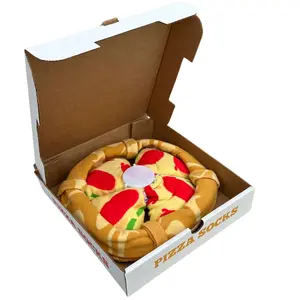 Pizza Socks in Pizza Box | Gift Set - 3 Pairs | Fun Novelty Menswear Socks | Great for Birthdays & Holidays