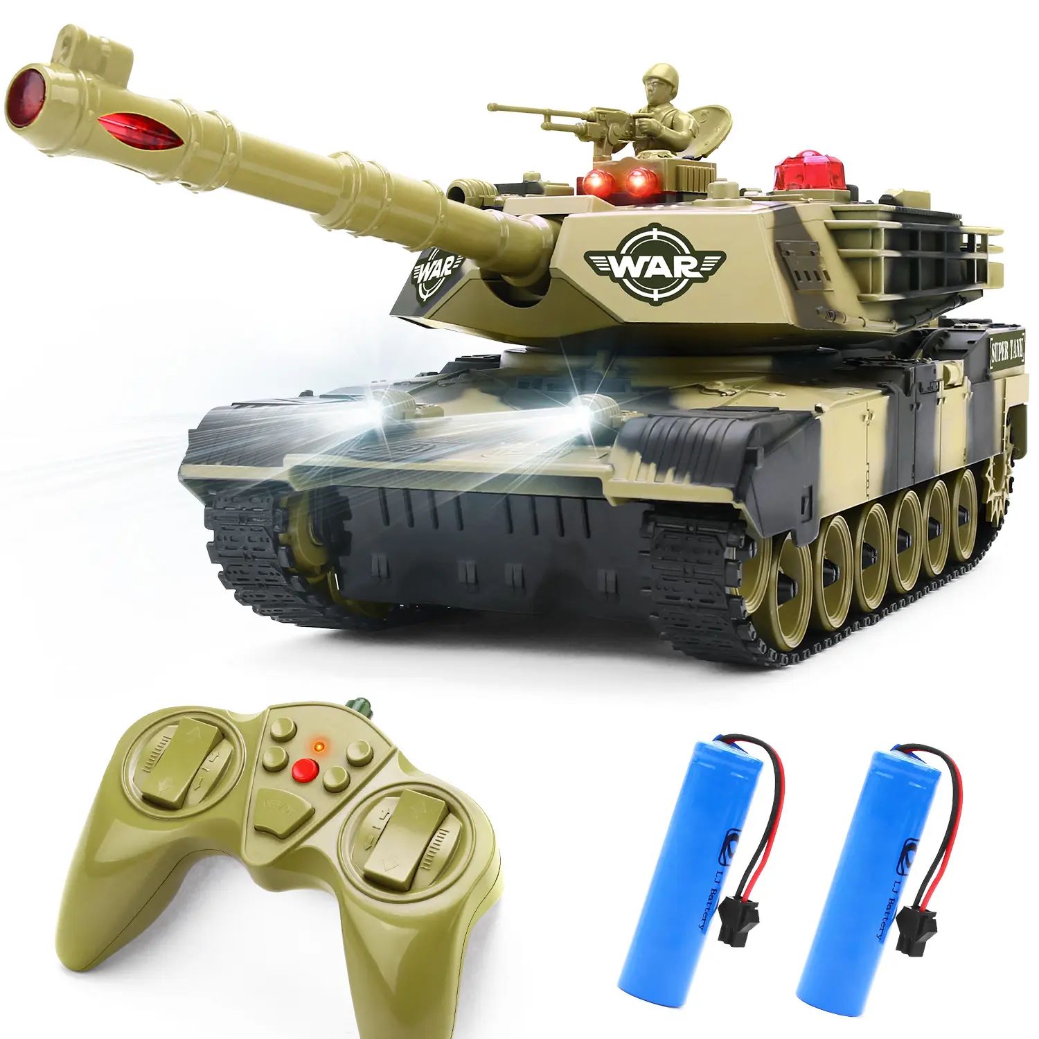 2.4G Remote Control Army Tank-8 Channels 1:28 RC Tank that Shoot with Toy Soldiers, Auto Demo, Rotating Turret,Light&Sound, All-Terrain RC Military Vehicle Toys Gift for Boys Ages 6 8 9 12