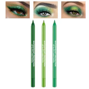 3PCS Green Eyeliner Pencil,Metallic Eyeliner Pen, Pearl Eyeliner Kit Shimmer Eye Shadow Pencil Glitter Eye Liners for Women Set-B