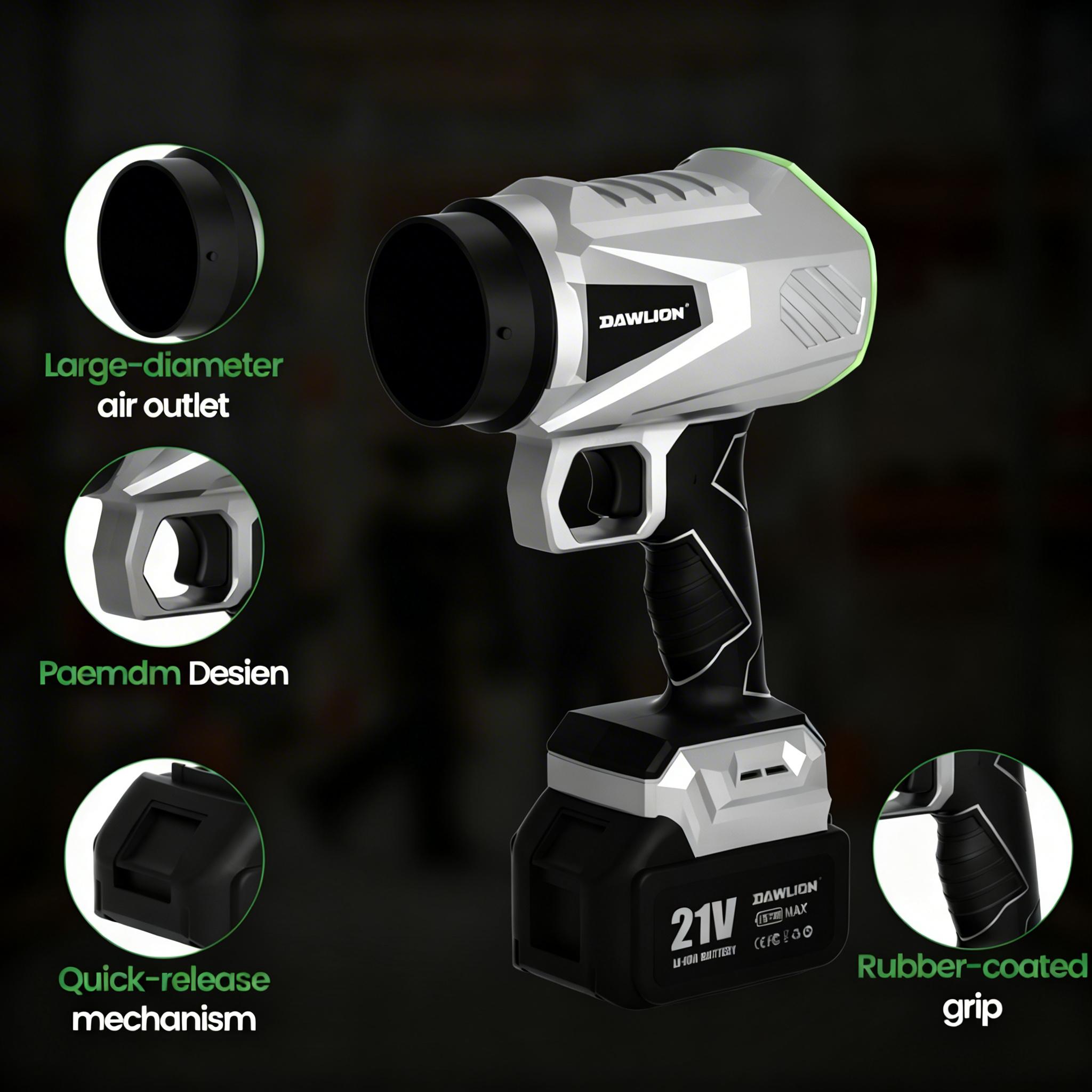 DAWLION Turbo Jet Leaf Blower, Violent Fan,Car Drying After Wash, Handheld Snow Blower,Cordless Turbo Power Air Duster,Good Choice For Gifts,Home Improve,Garden Mainte,Holiday gifts