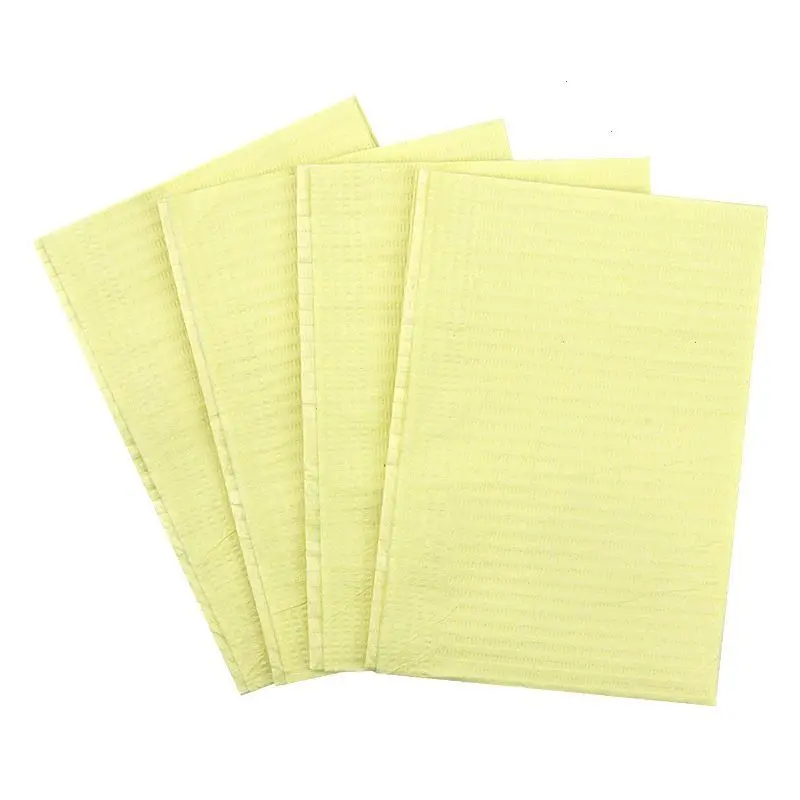 125pcs/Pack, Disposable Tattoo Cleaning Pads – 3-Ply Waterproof Dental Bibs, Multi-Purpose Table Covers