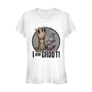 Juniors Womens Marvel Guardians of the Galaxy Groot Love T-Shirt