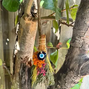Evil Eye Ritual Herb Broom 11-12"
