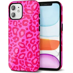 Hot Pink Snake Skin Print Mobile Phone Case For IPhone 17 Air 16 15 14 13 12 11 Pro Plus X XS Max Cellphone Protective Cover, Cute Leopard Case For Women, Retro Cool Animal Print Matte Surface Design, Aesthetic Pattern Slim Hard Shell Plastic Cover