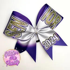 Cheer Bow Senior Rhinestone a custom Team Senior Cheer Bow