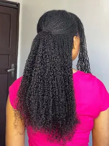 2026 Afro Kinky Bulk Human Hair, 10-20 Inch, Natural Black, 100% Human Hair, Soft, Soft Texture, 50g Per Pack, Can Dye and Bleach, for Braids Deadlock Mini Twist and Extensions, Easy to Style, Limited Time Special Offer, Versatile Protective Styles