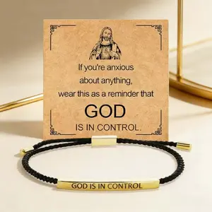 Inspire Bracelet GOD IS IN CONTROL Elegant Design with Unique Patterns and Letters