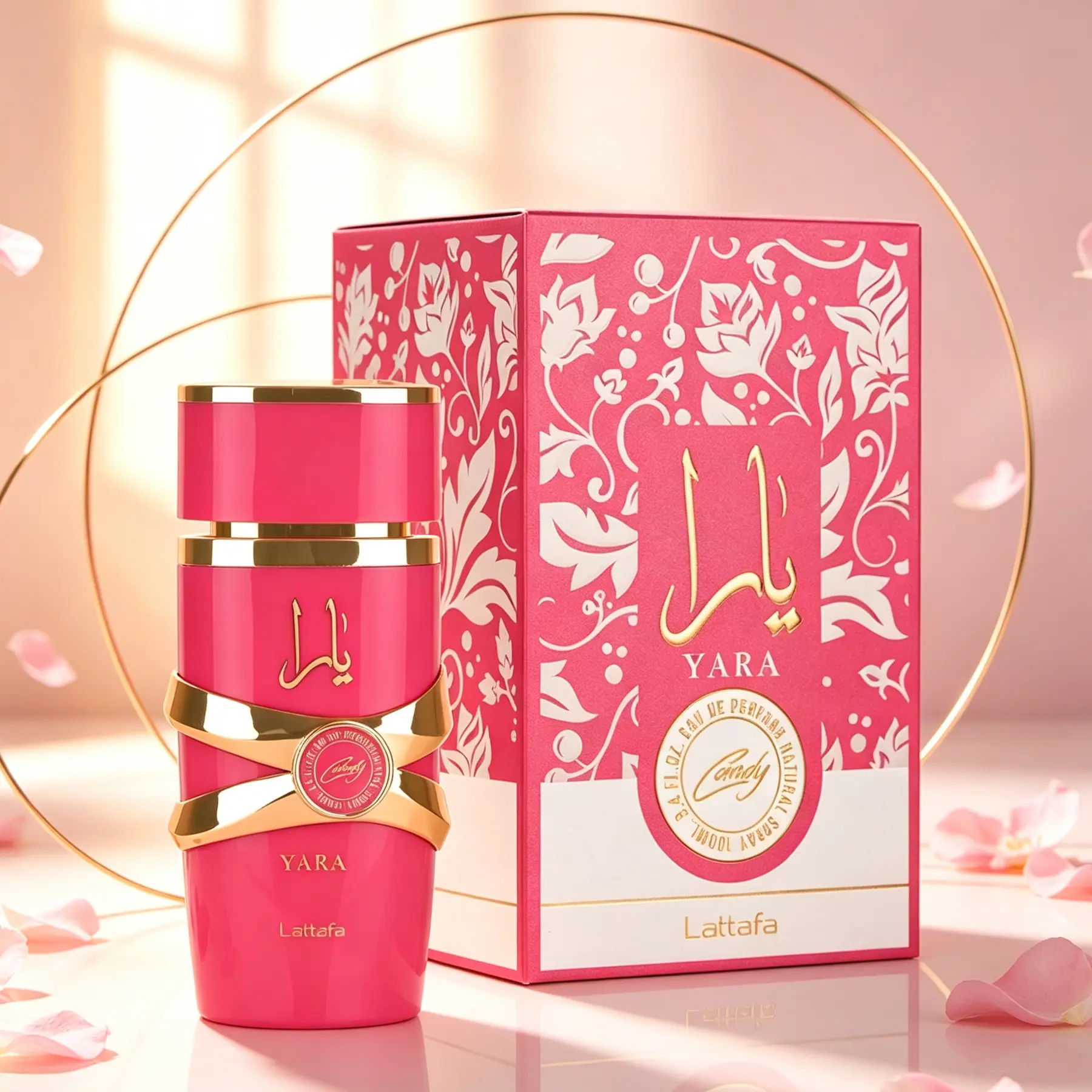 Lattafa Yara Candy EDP Perfume for Women - 3.4 fl oz (100ml) Floral Fruity Fragrance with Strawberry, Single Item