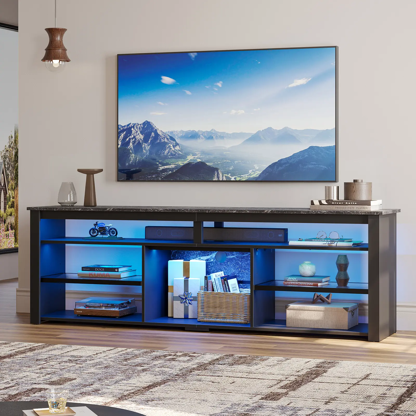 70 inch-Black Marble
