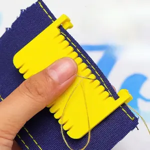 2 Piece Sewing Ruler Set, Reusable Plastic Lock Edge Knitting Tool, Sewing Rulers for Fabric, Ideal for Beginners and Seniors, DIY Clothing and Handmade Crafts