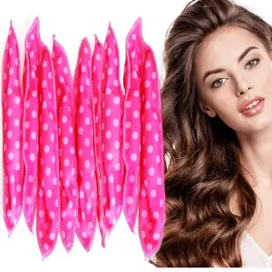 Satin Sponge Hair-Rollers Women 9Pcs Soft Foam Rollers to Sleep in Heatless Overnight Curlers Short/Long Hair