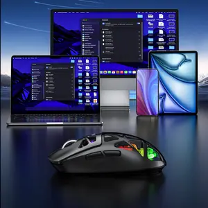 Wireless Gaming Mouse Lightweight 3 Modes Bluetooth 2.4G Type C Wired Mouse 4800DPI More Than 200Hrs Battery Life for Win11