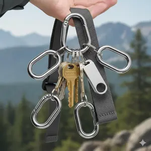 Multi-Function Metal Clips & Hooks: Quick-Release Spring Buckles, Rust-Proof Keychains, Backpack Connectors, Travel Gear Organizers & Portable Solutions for Keys & Storage.