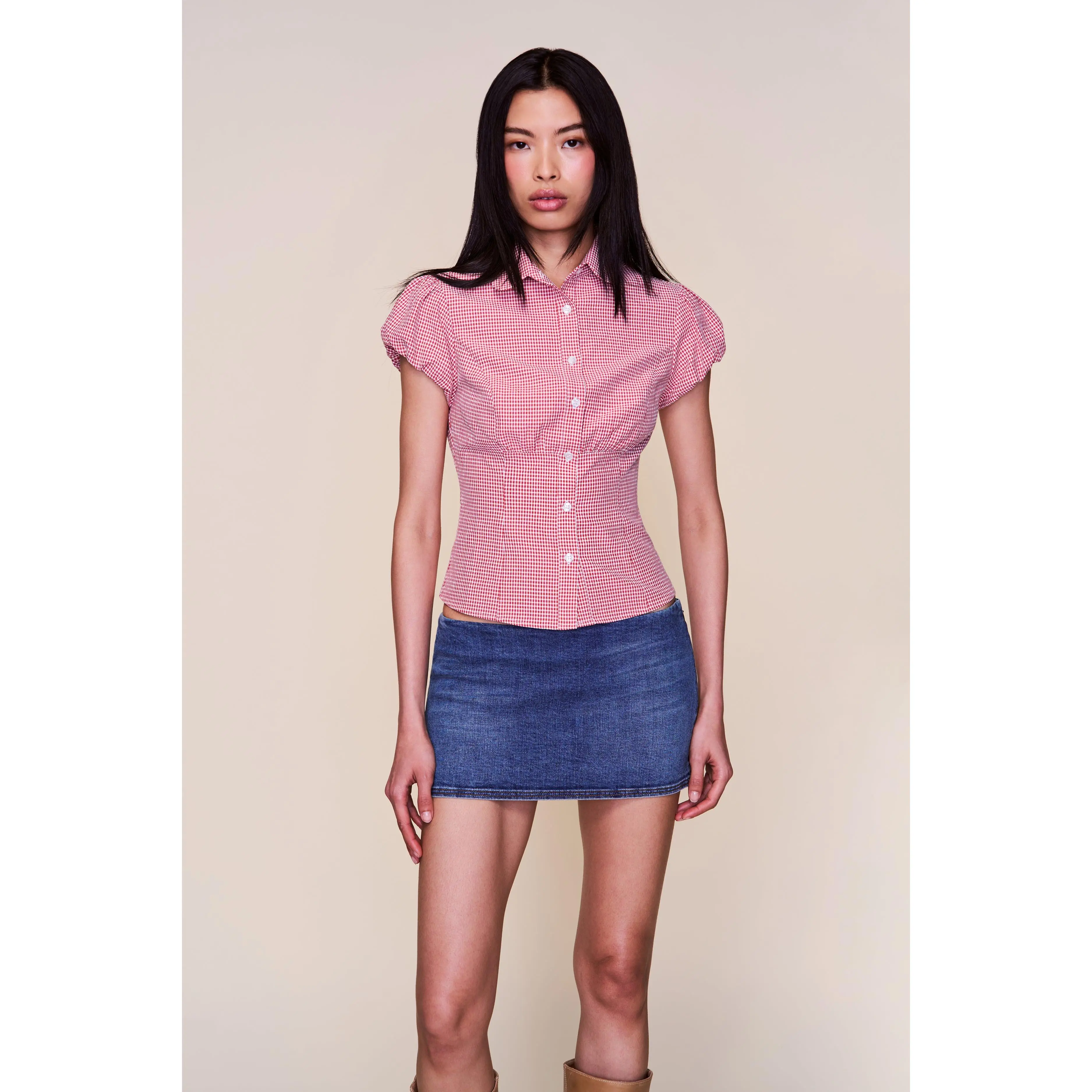 Micro Mini Denim Skirt