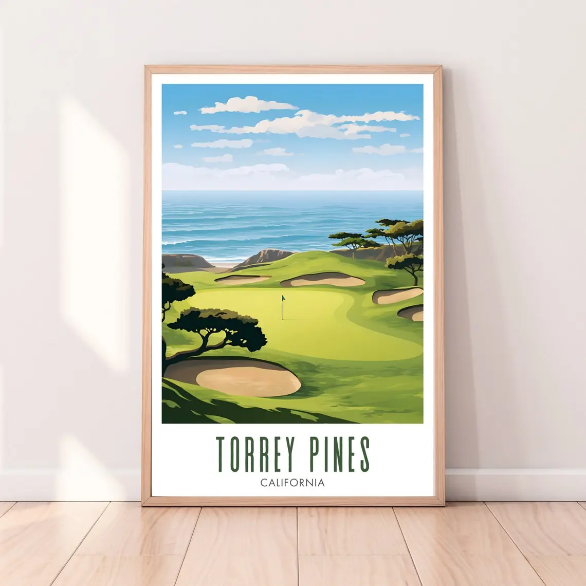 Torrey Pines Poster, Torrey Pines Golf Course, Torrey Pines Print, Golf Course Print, Gift for Golfers, Golf Course Unframed Poster TTM3L-297