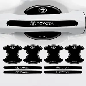 Car Door Handle Bowl Protective Sticker Car Handle Anti-collision Strip For Toyota Camry Corolla Yaris Hilux Prius Avensis Auris Car Decals
