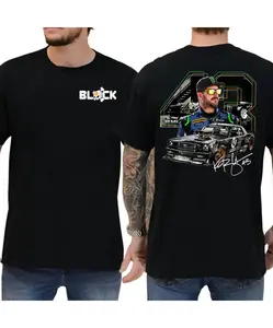 Rally Icon Ken Block Commemorative Shirt- # 43 Forever Graphic Double-Sided Classic T-Shirt, Legend Racing Unisex S-5XL Cotton Streetwear, Birthday Gift, Fashion Slim Fit, Comfortable, Car Enthusiast, Short-sleeved Tshirt Men's Casual Breathable