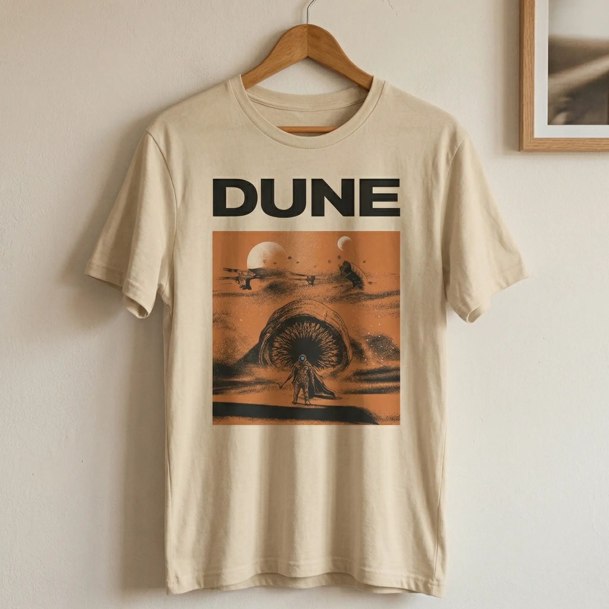 Vintage Dune 1965 Shirt, Sandworm Desert Graphic Tee, Sci-Fi Vintage Style Shirt, Arrakis Inspired Tee, Gift for Sci-Fi Fans, Unisex Graphic T-Shirt