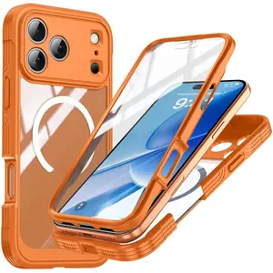 Full Body Magnetic Case for iPhone 17 Pro Max | Shockproof Cover with Built-in Screen Protector