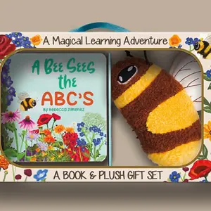A Bee Sees Baby Gift Box – Board Book & Organic Bee Stuffie