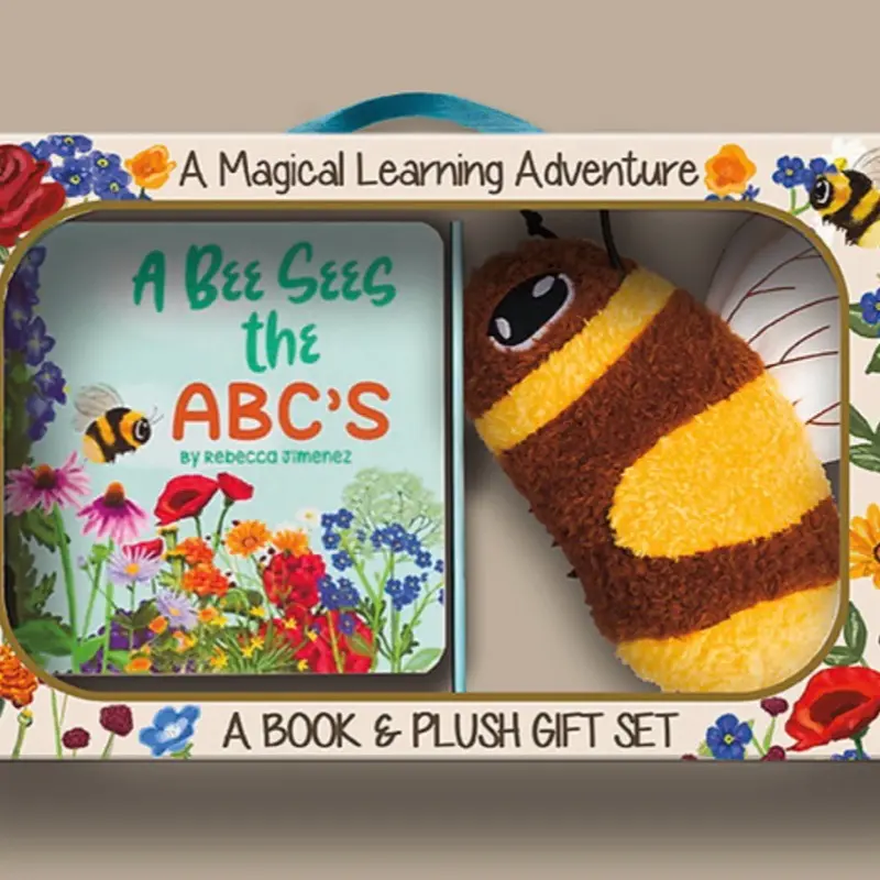 A Bee Sees Baby Gift Box – Board Book & Organic Bee Stuffie