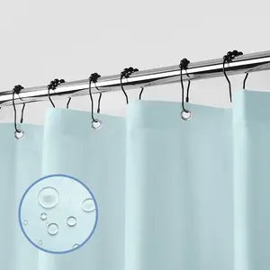 【Father 's Day gift】Downluxe Waterproof Fabric Shower Curtain Liner, Soft Cloth Shower Liner, Shower Curtains for Bathroom, Multi-color, Machine Washable & Hotel Quality