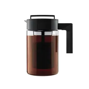 Cold Brew Coffee Maker with Stainless Steel Mesh Filter for Smooth Rich Cold Brew Iced Coffee Storage Pitcher Leak Proof Airtight