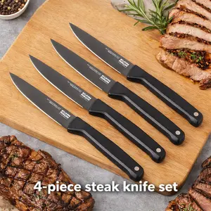Kuhn Rikon ICED 4-Piece Steak Knife Set | Ultra Sharp Table-Ready Set