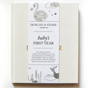 Baby's First Year Memory Book | A Beautiful Keepsake to Capture Pregnancy Details, Preparing for Baby & Monthly Milestones | Favorite Memories, Letters & Photos from Your Baby’s First Year | A Thoughtful Gift for New Parents & Baby Showers
