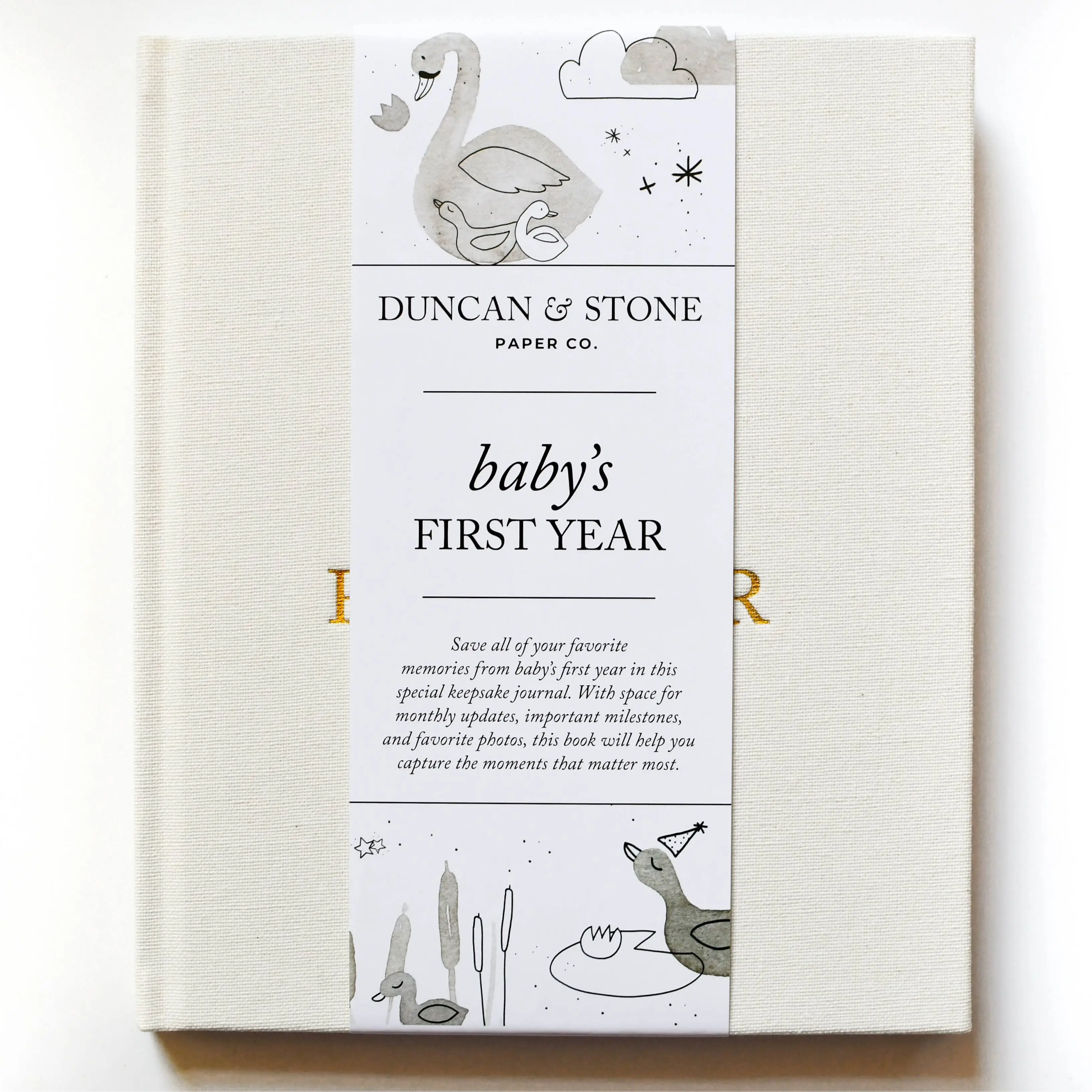 Baby's First Year Memory Book | A Beautiful Keepsake to Capture Pregnancy Details, Preparing for Baby & Monthly Milestones | Favorite Memories, Letter