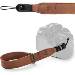 Leather amera Wrist Strap with Quik Release for Photographers, Adjustable amera Hand Strap